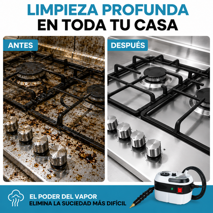 LIMPIADORA A VAPOR PORTÁTIL 2500W DE ALTA PRESIÓN | ACCESORIOS DE REGALO 🎁